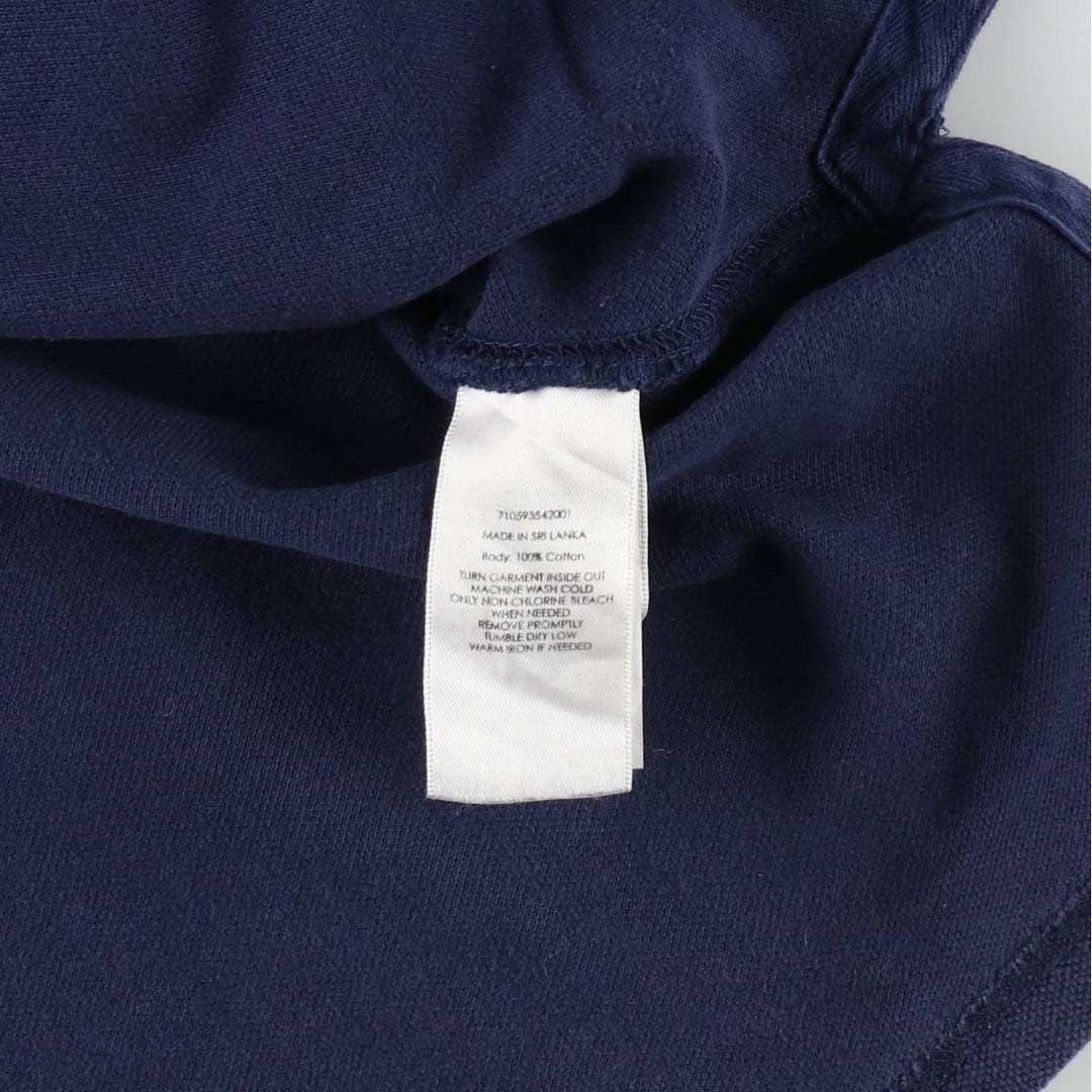 Ralph Lauren POLO RALPH LAUREN CUSTOM FIT short-sleeved rugby shirt, men's size L cotton navy blue type Vintage Second Hand