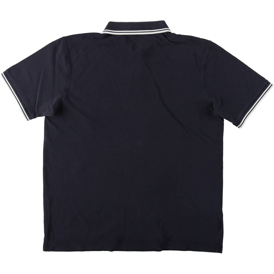 Fred Perry short-sleeved polo shirt, men's size XL cotton navy blue type Vintage Second Hand