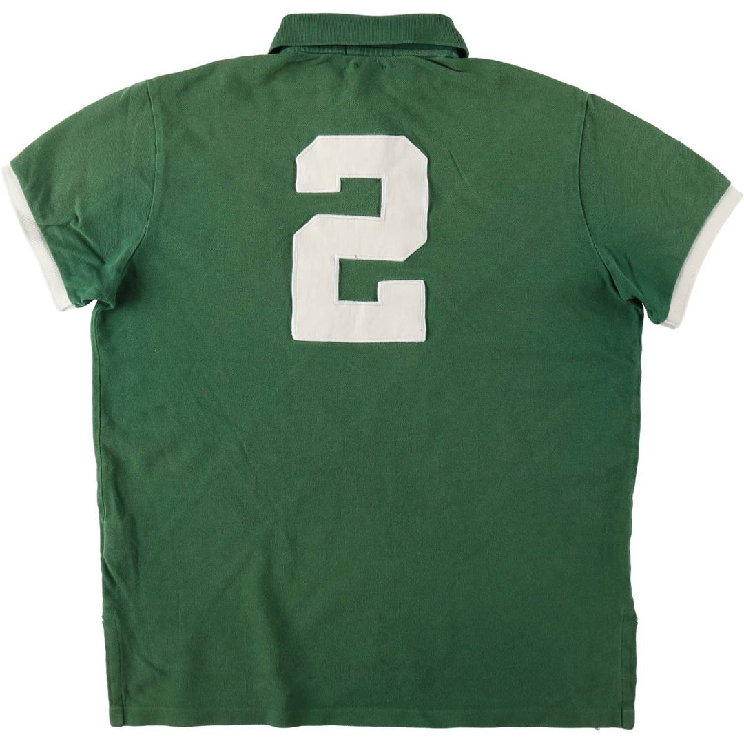 Ralph Lauren POLO RALPH LAUREN CUSTOM FIT short sleeve polo shirt men's M equivalent cotton green type Vintage Second Hand