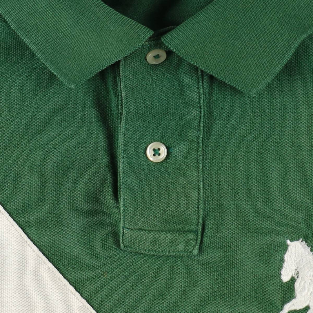 Ralph Lauren POLO RALPH LAUREN CUSTOM FIT short sleeve polo shirt men's M equivalent cotton green type Vintage Second Hand