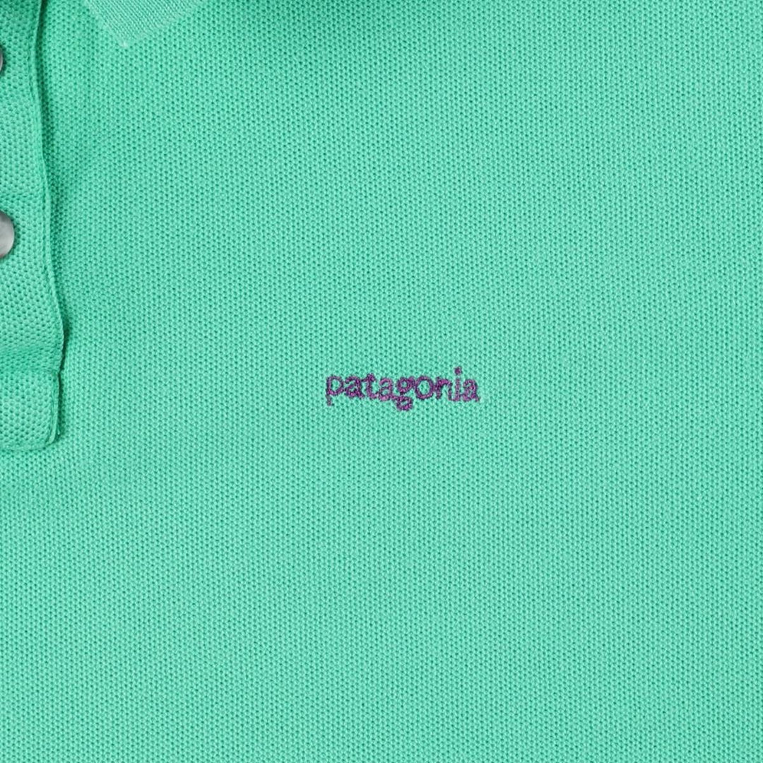 1990'S Patagonia 52821S2 Short Sleeve Polo Shirt, Men's Size XL (Equivalent), Vintage cotton Emerald green Vintage Second Hand