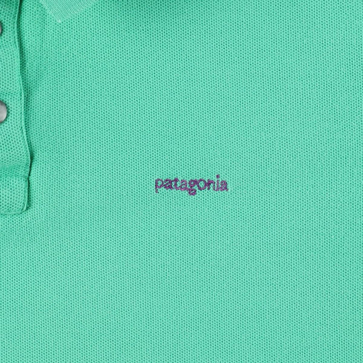 1990'S Patagonia 52821S2 Short Sleeve Polo Shirt, Men's Size XL (Equivalent), Vintage cotton Emerald green Vintage Second Hand