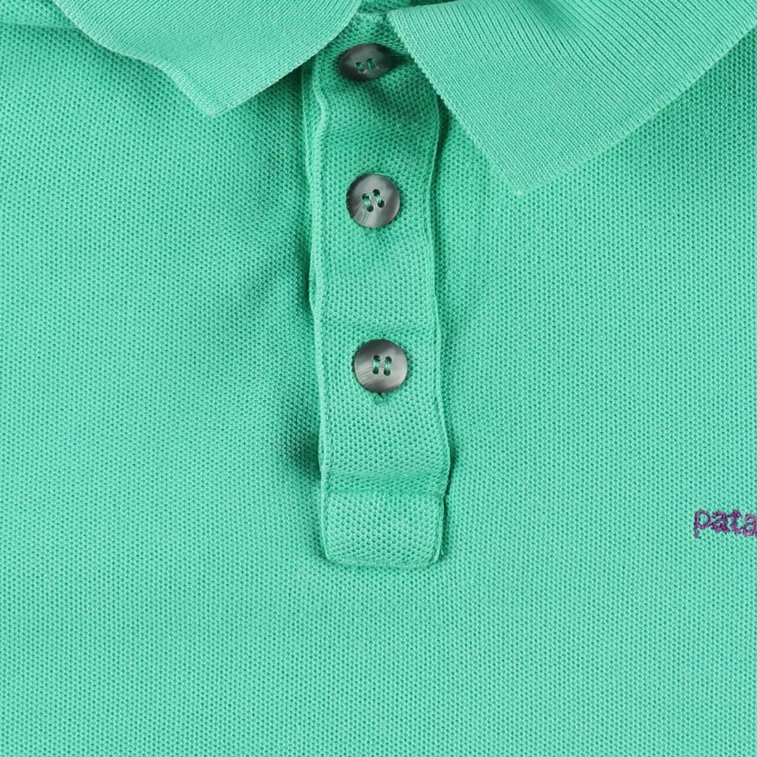 1990'S Patagonia 52821S2 Short Sleeve Polo Shirt, Men's Size XL (Equivalent), Vintage cotton Emerald green Vintage Second Hand