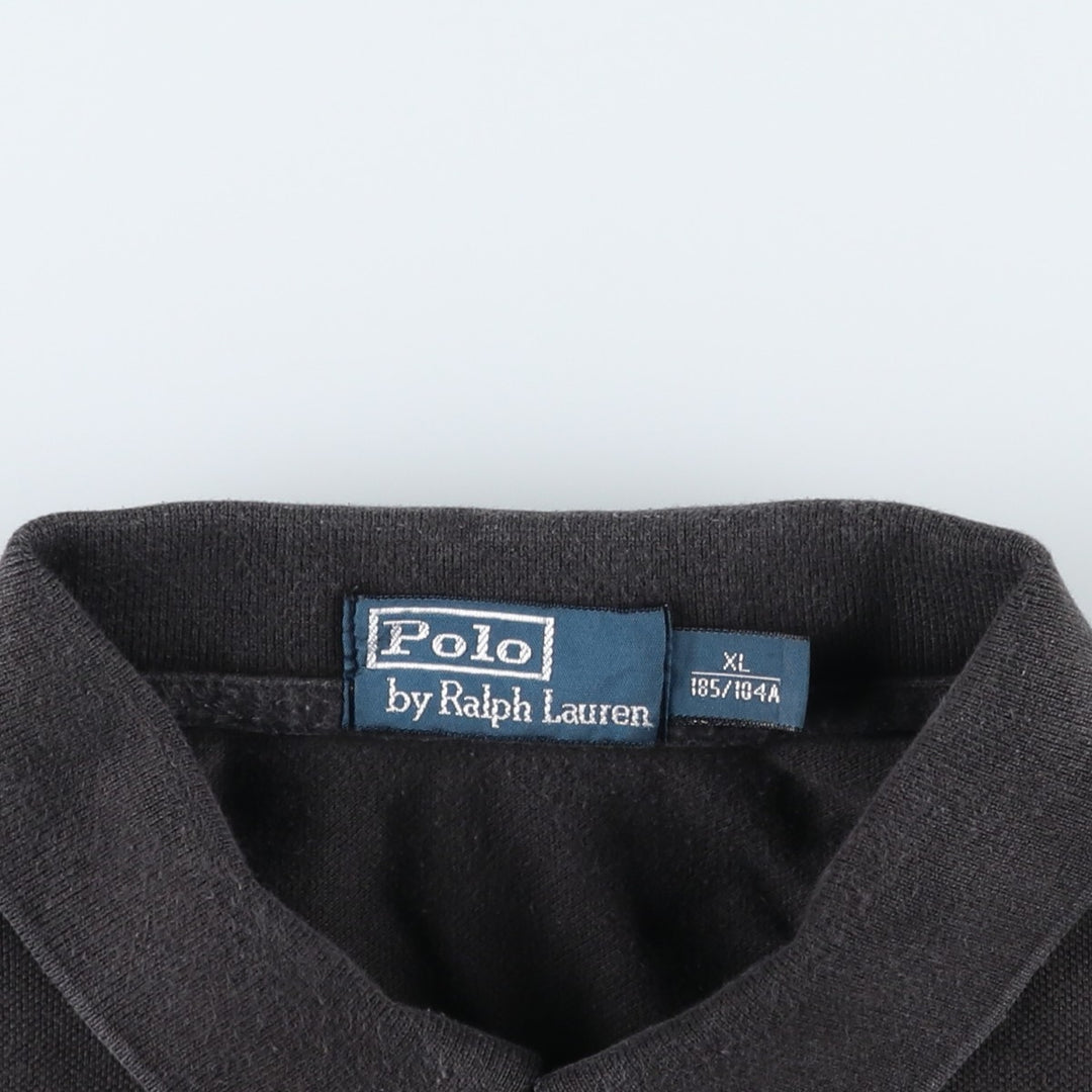 Ralph Lauren POLO by Ralph Lauren short sleeve polo shirt, men's XL size cotton black type Vintage Second Hand