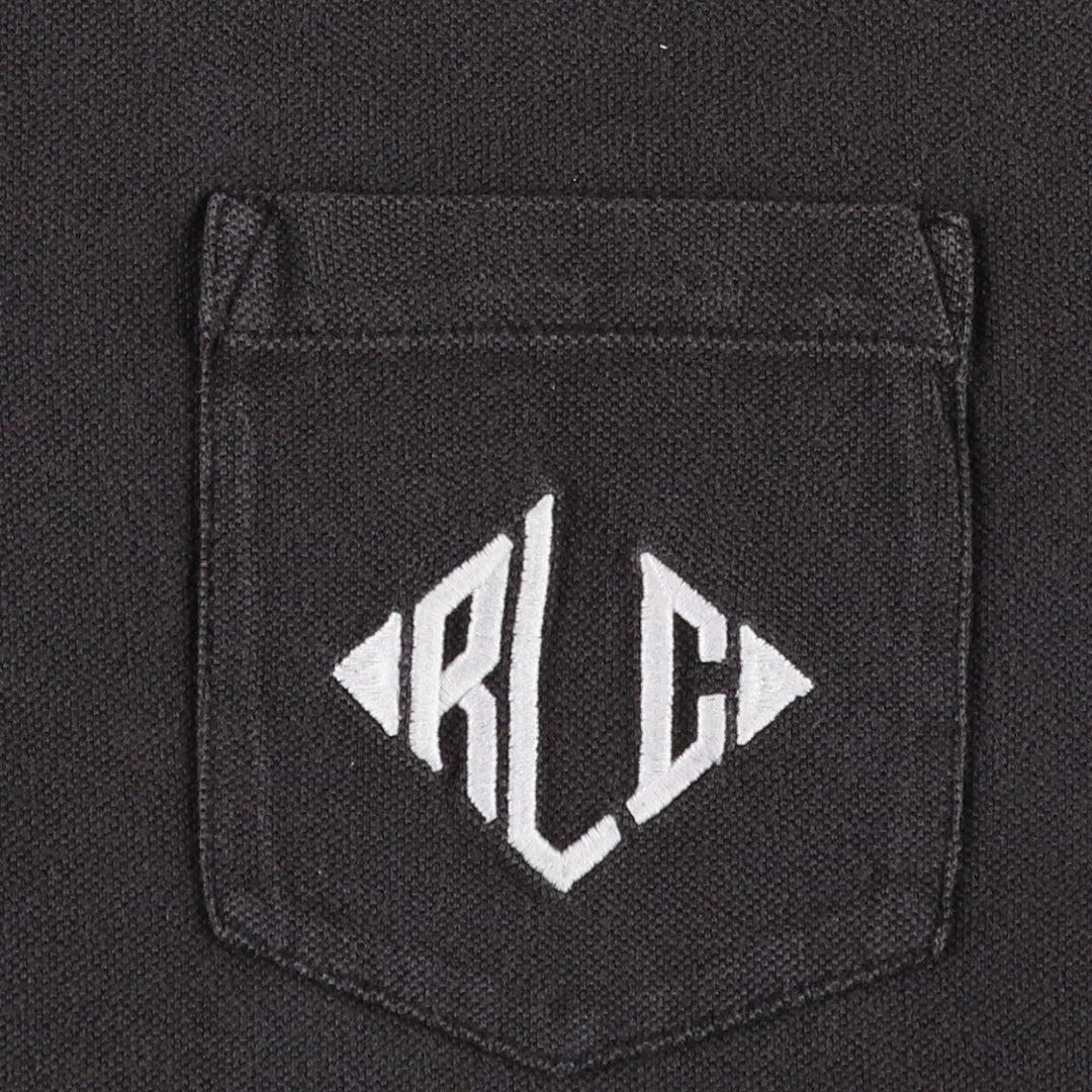 Ralph Lauren POLO by Ralph Lauren short sleeve polo shirt, men's XL size cotton black type Vintage Second Hand