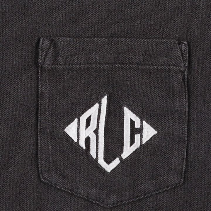 Ralph Lauren POLO by Ralph Lauren short sleeve polo shirt, men's XL size cotton black type Vintage Second Hand