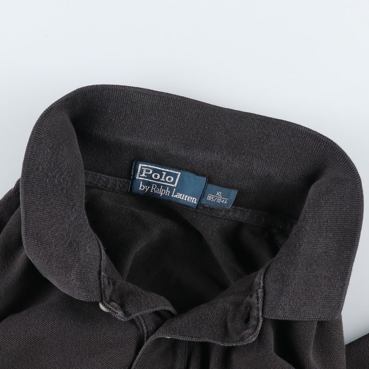 Ralph Lauren POLO by Ralph Lauren short sleeve polo shirt, men's XL size cotton black type Vintage Second Hand