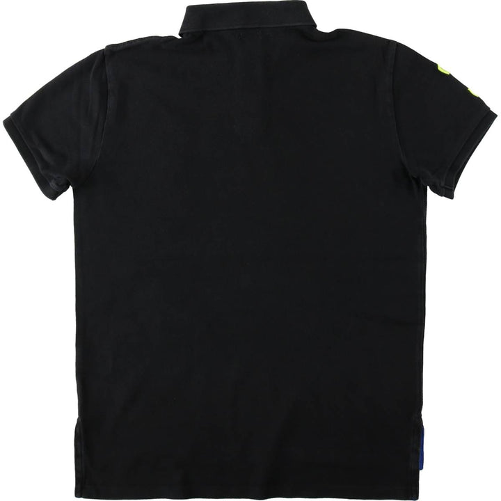 Ralph Lauren POLO RALPH LAUREN CUSTOM FIT Big Pony Short Sleeve Polo Shirt, Men's Size Medium cotton black type Vintage Second Hand