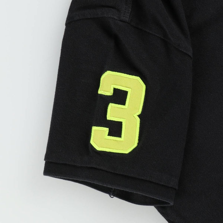 Ralph Lauren POLO RALPH LAUREN CUSTOM FIT Big Pony Short Sleeve Polo Shirt, Men's Size Medium cotton black type Vintage Second Hand