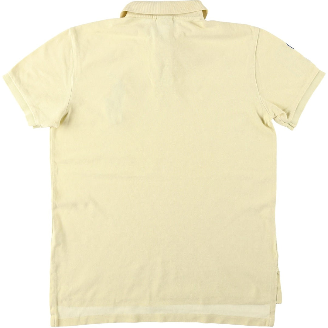 Ralph Lauren POLO by Ralph Lauren CUSTOM FIT Big Pony Short Sleeve Polo Shirt Men's M size cotton yellow type Vintage Second Hand