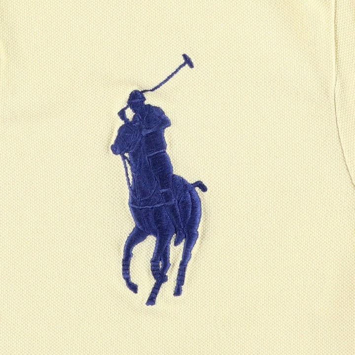 Ralph Lauren POLO by Ralph Lauren CUSTOM FIT Big Pony Short Sleeve Polo Shirt Men's M size cotton yellow type Vintage Second Hand