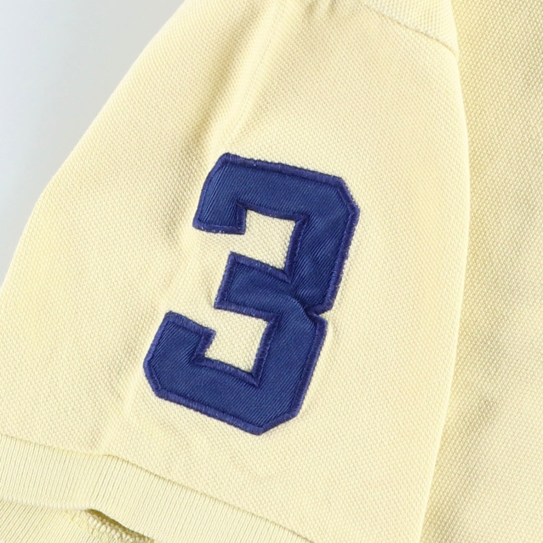 Ralph Lauren POLO by Ralph Lauren CUSTOM FIT Big Pony Short Sleeve Polo Shirt Men's M size cotton yellow type Vintage Second Hand