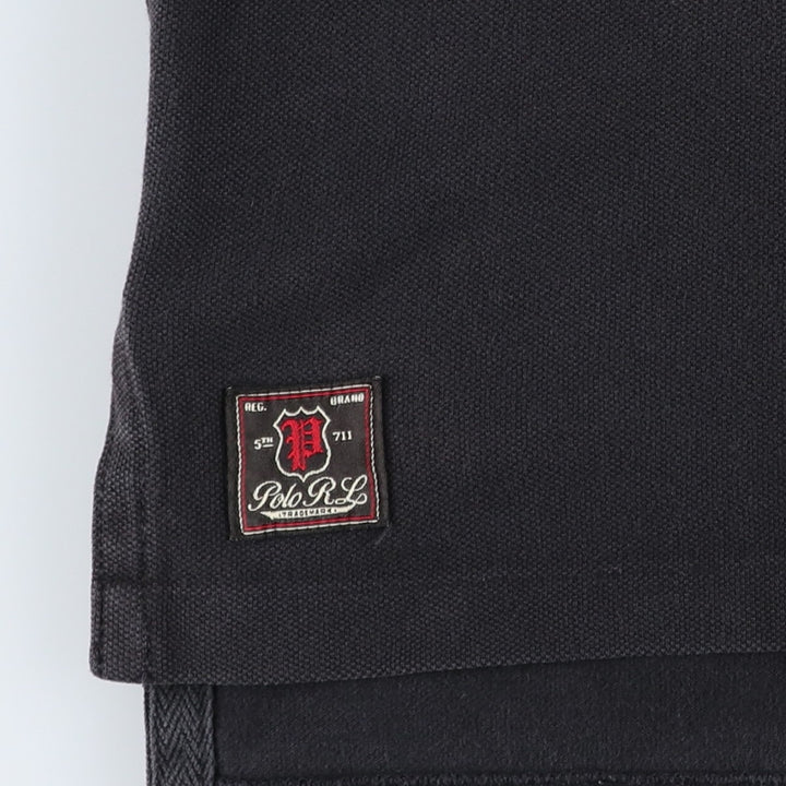 Ralph Lauren POLO RALPH LAUREN CUSTOM FIT short sleeve polo shirt men's XL equivalent cotton black type Vintage Second Hand
