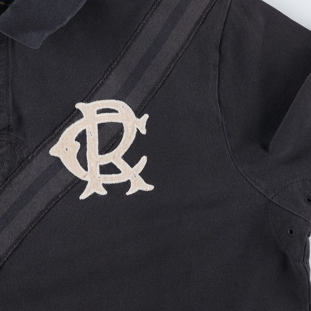 Ralph Lauren POLO RALPH LAUREN CUSTOM FIT short sleeve polo shirt men's XL equivalent cotton black type Vintage Second Hand