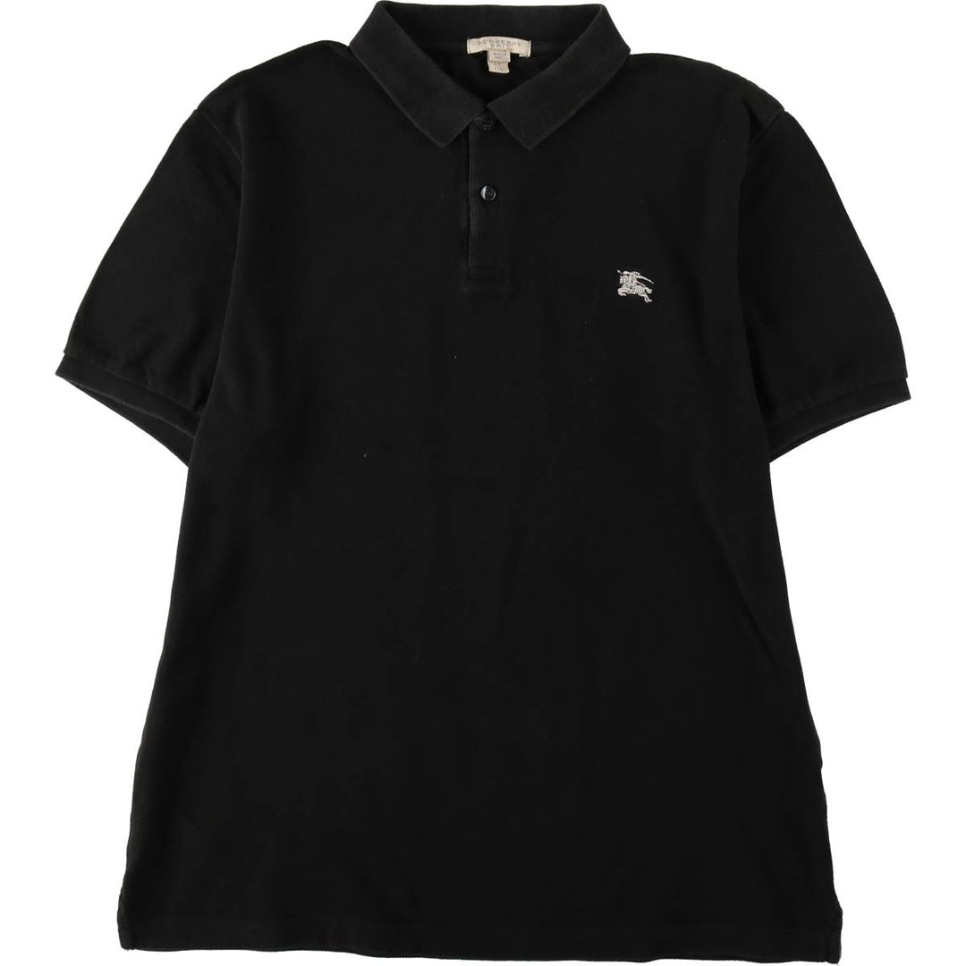 Burberry's BRIT Short-Sleeve Polo Shirt, Men's Size XXL (approx.) cotton black type Vintage Second Hand