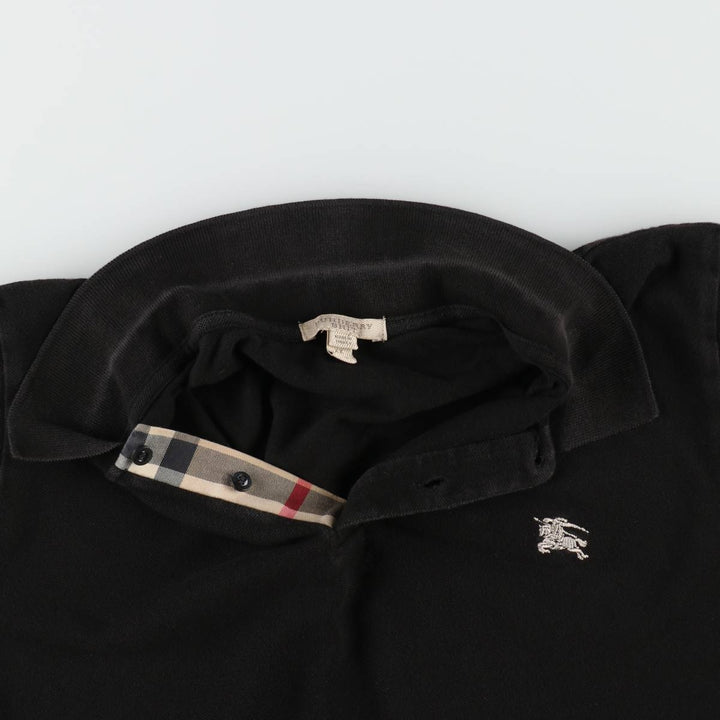 Burberry's BRIT Short-Sleeve Polo Shirt, Men's Size XXL (approx.) cotton black type Vintage Second Hand
