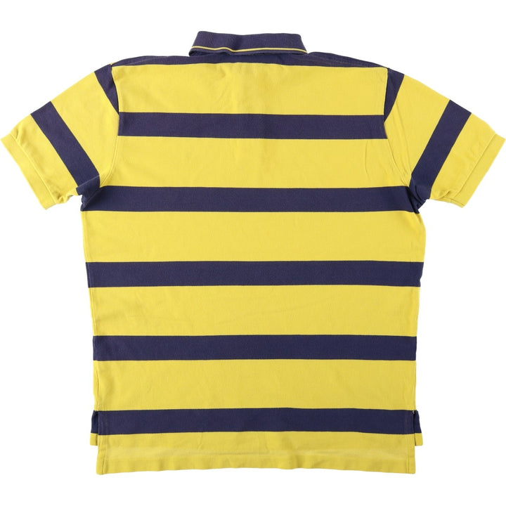 Ralph Lauren POLO by Ralph Lauren short sleeve striped polo shirt, men's size L cotton yellow type Vintage Second Hand