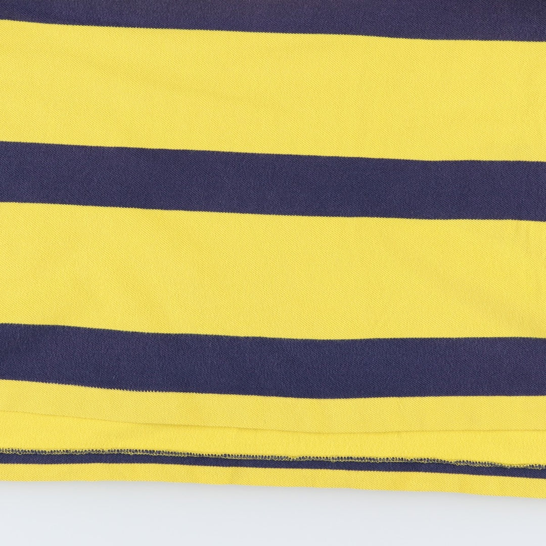 Ralph Lauren POLO by Ralph Lauren short sleeve striped polo shirt, men's size L cotton yellow type Vintage Second Hand