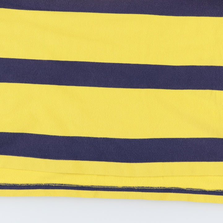 Ralph Lauren POLO by Ralph Lauren short sleeve striped polo shirt, men's size L cotton yellow type Vintage Second Hand