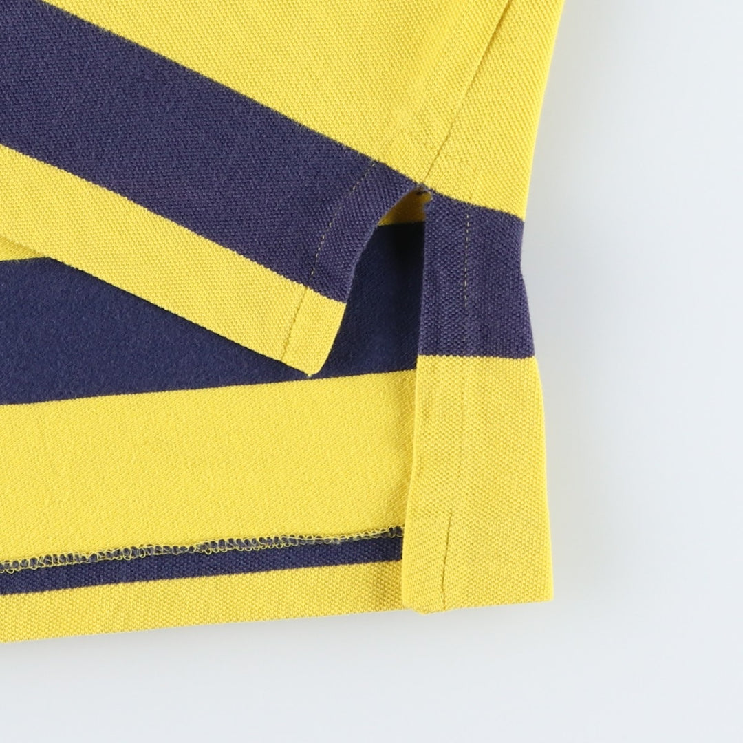 Ralph Lauren POLO by Ralph Lauren short sleeve striped polo shirt, men's size L cotton yellow type Vintage Second Hand