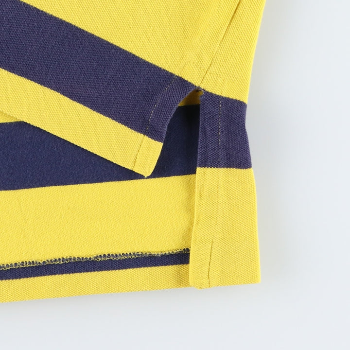 Ralph Lauren POLO by Ralph Lauren short sleeve striped polo shirt, men's size L cotton yellow type Vintage Second Hand