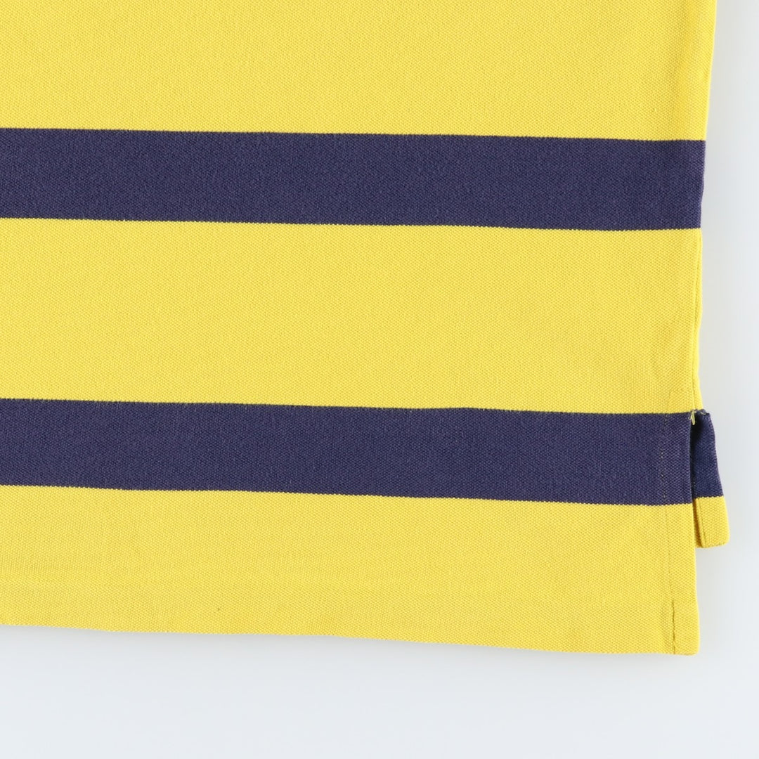 Ralph Lauren POLO by Ralph Lauren short sleeve striped polo shirt, men's size L cotton yellow type Vintage Second Hand