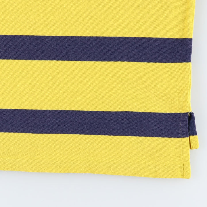 Ralph Lauren POLO by Ralph Lauren short sleeve striped polo shirt, men's size L cotton yellow type Vintage Second Hand