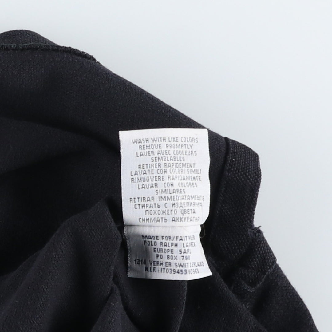 Ralph Lauren POLO by Ralph Lauren CUSTOM FIT Big Pony Short Sleeve Polo Shirt Men's XL cotton black type Vintage Second Hand