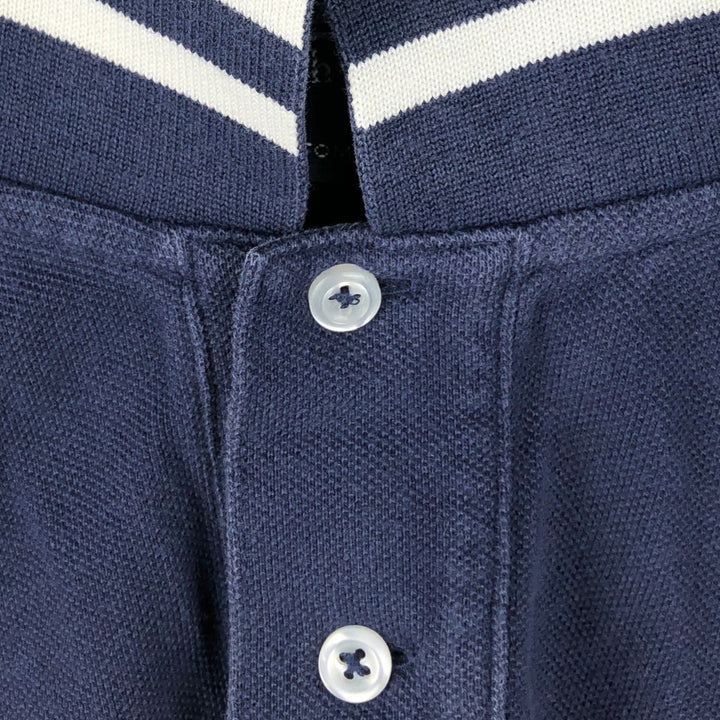 Ralph Lauren POLO by Ralph Lauren CUSTOM FIT Big Pony Short Sleeve Polo Shirt Men's L size cotton navy blue type Vintage Second Hand