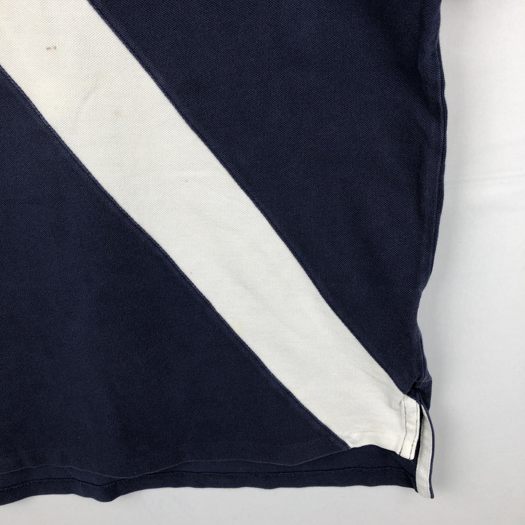 Ralph Lauren POLO by Ralph Lauren CUSTOM FIT Big Pony Short Sleeve Polo Shirt Men's L size cotton navy blue type Vintage Second Hand