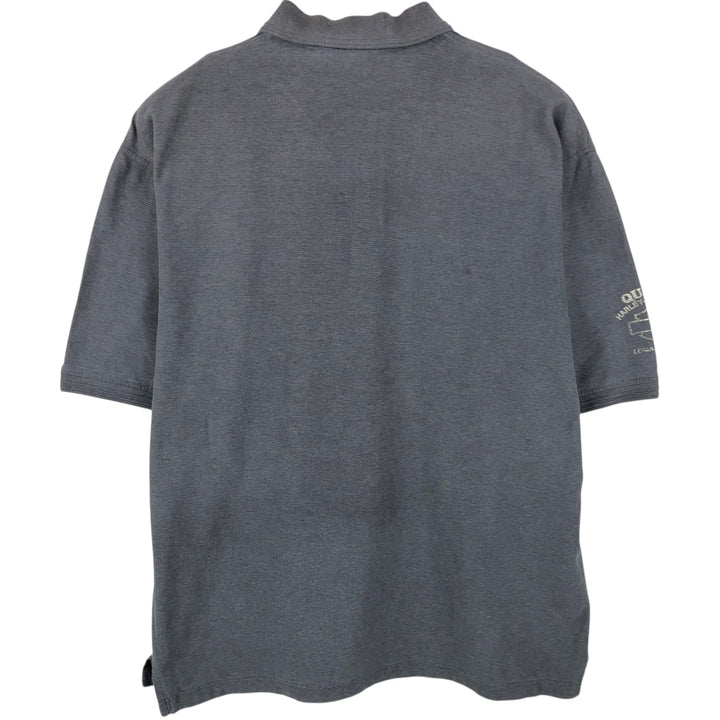 Harley-Davidson Short-Sleeve Polo Shirt, Men's Size XXL (approx.) cotton Charcoal Vintage Second Hand