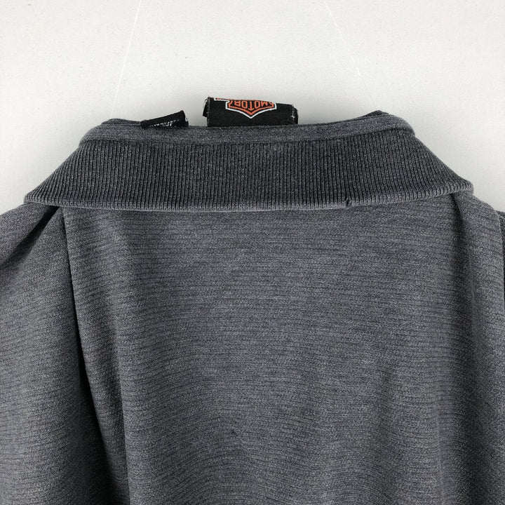 Harley-Davidson Short-Sleeve Polo Shirt, Men's Size XXL (approx.) cotton Charcoal Vintage Second Hand