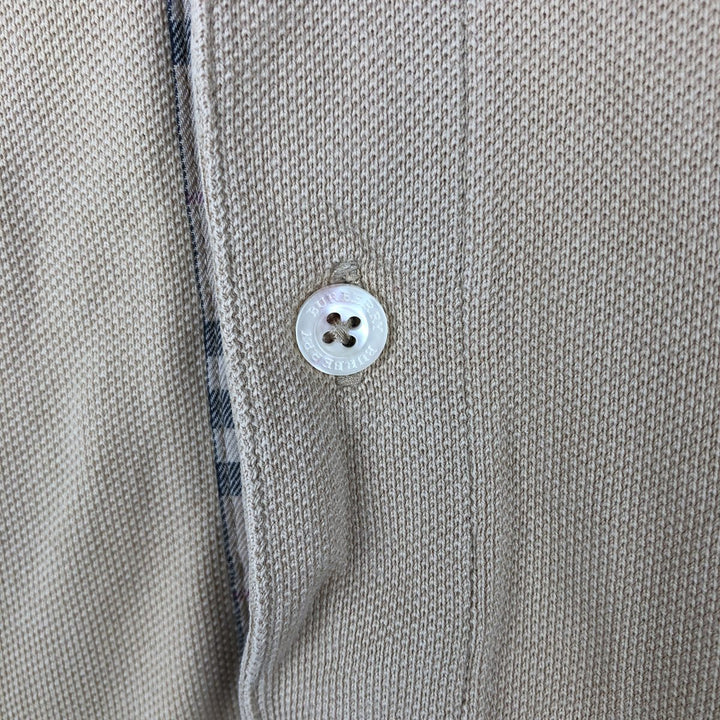 Burberry's LONDON short-sleeved polo shirt, men's size L unclear Beige type Vintage Second Hand