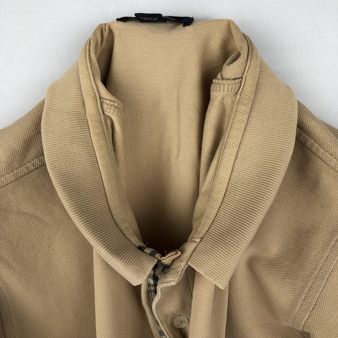 Burberry's LONDON short-sleeved polo shirt, men's size L unclear Beige type Vintage Second Hand