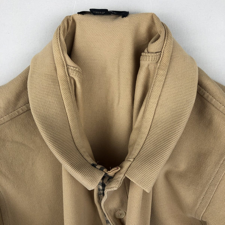 Burberry's LONDON short-sleeved polo shirt, men's size L unclear Beige type Vintage Second Hand