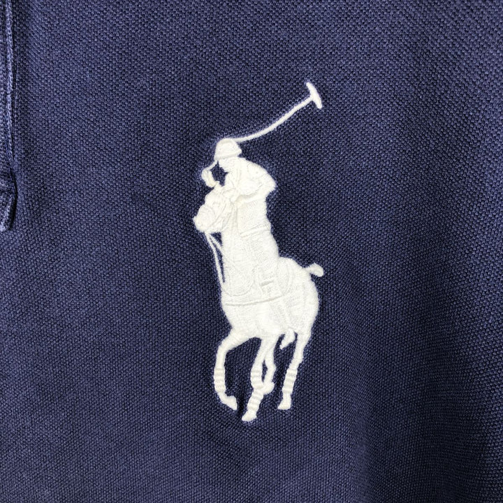 Ralph Lauren POLO by Ralph Lauren Big Pony Short Sleeve Polo Shirt Men's XL cotton navy blue type Vintage Second Hand