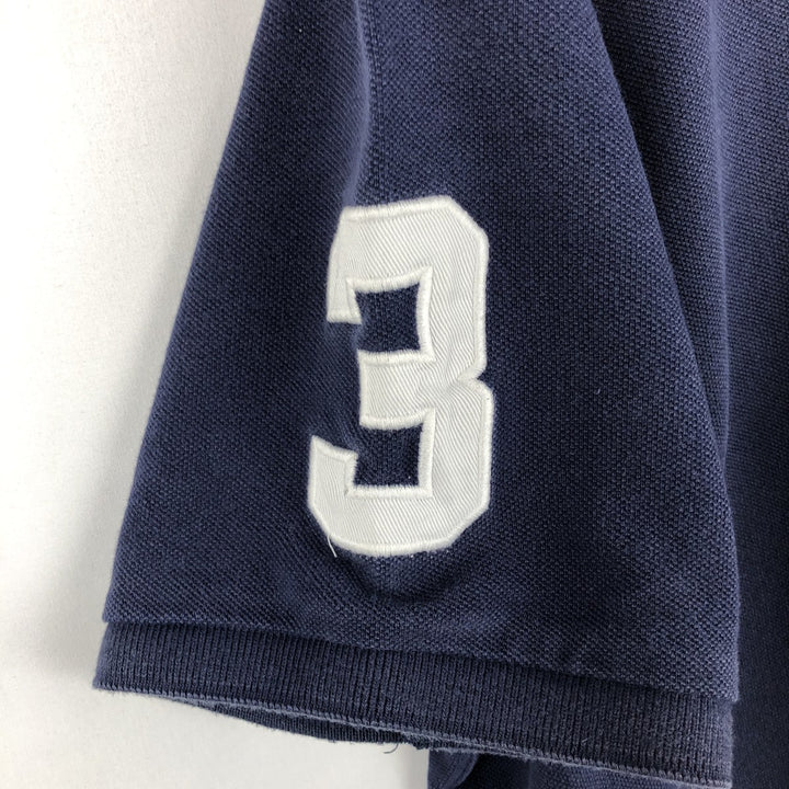 Ralph Lauren POLO by Ralph Lauren Big Pony Short Sleeve Polo Shirt Men's XL cotton navy blue type Vintage Second Hand