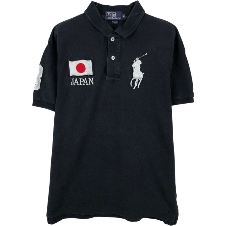 Ralph Lauren POLO by Ralph Lauren Big Pony Short Sleeve Polo Shirt Men's M cotton black type Vintage Second Hand