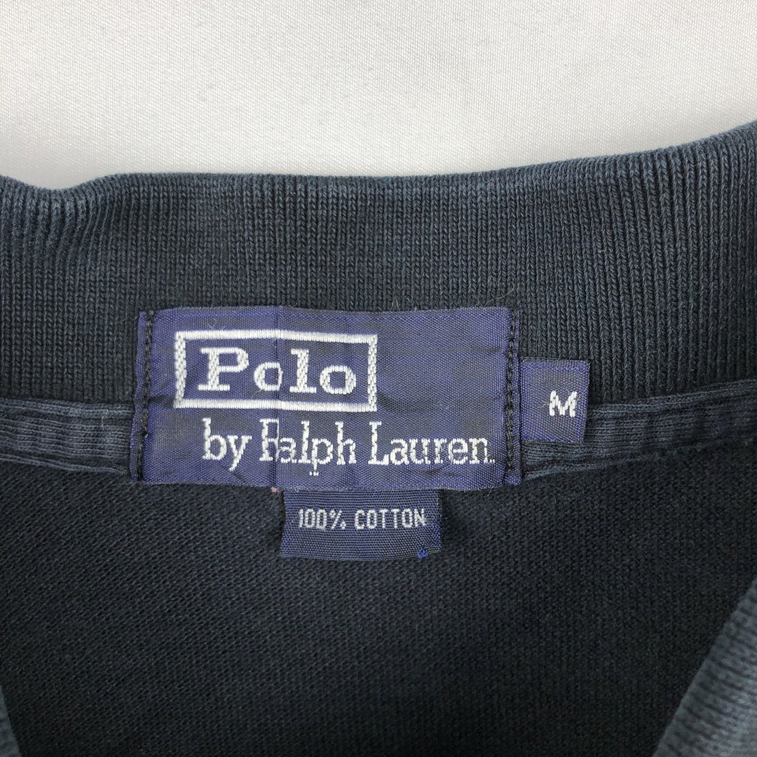 Ralph Lauren POLO by Ralph Lauren Big Pony Short Sleeve Polo Shirt Men's M cotton black type Vintage Second Hand