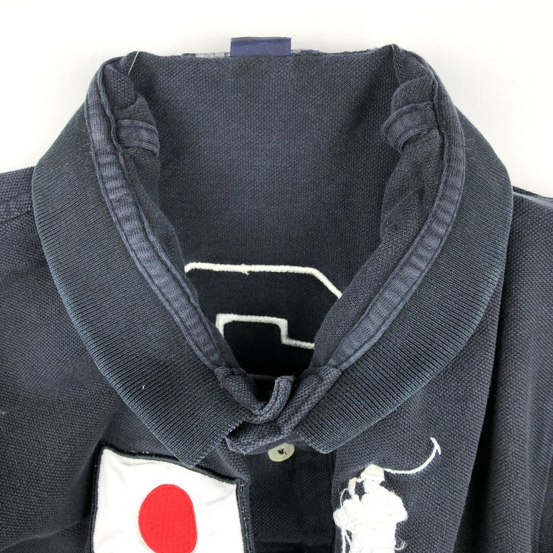 Ralph Lauren POLO by Ralph Lauren Big Pony Short Sleeve Polo Shirt Men's M cotton black type Vintage Second Hand