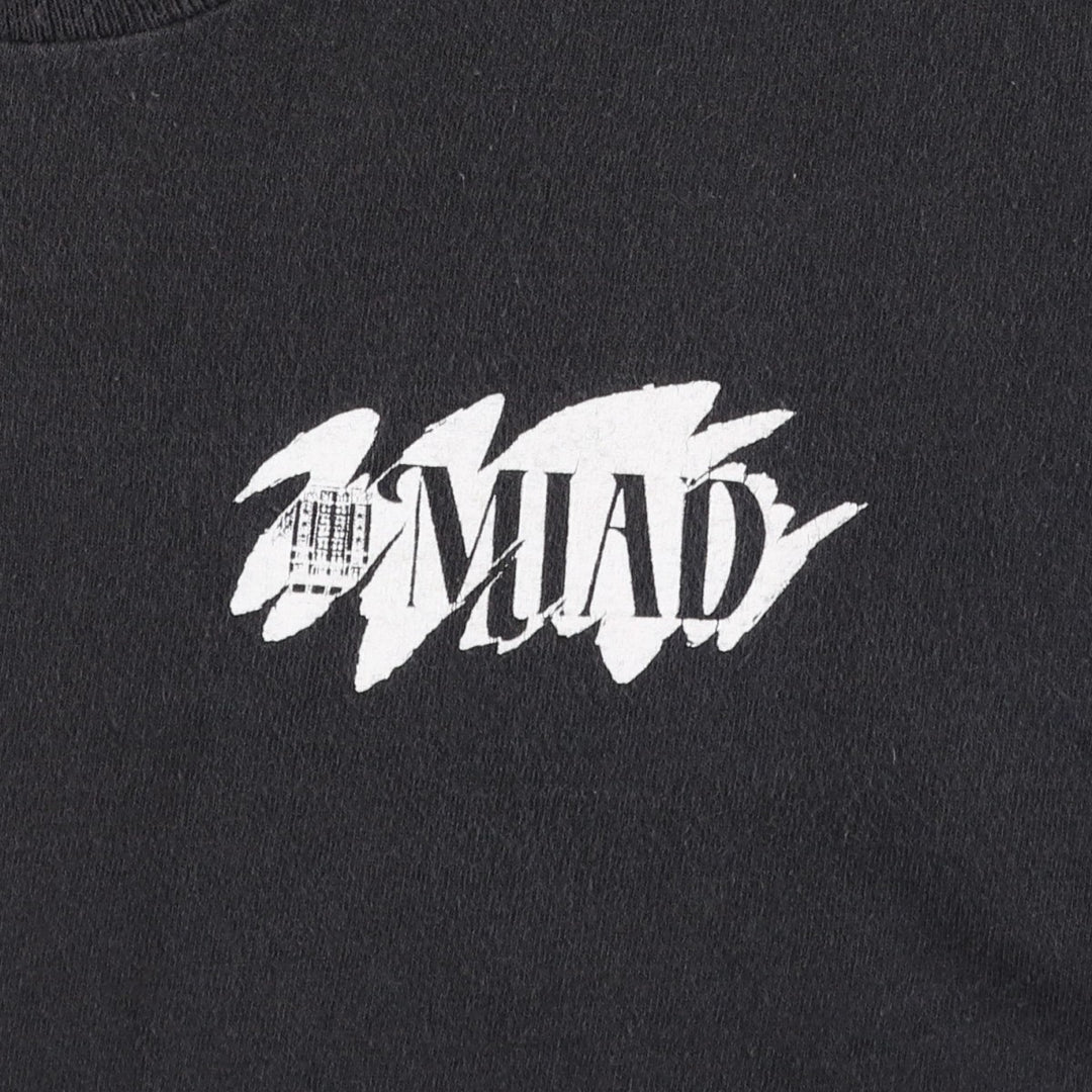 90'S Fruit of the Loom printed T-shirt, made in the USA, men's size L, vintage cotton black type Vintage Second Hand