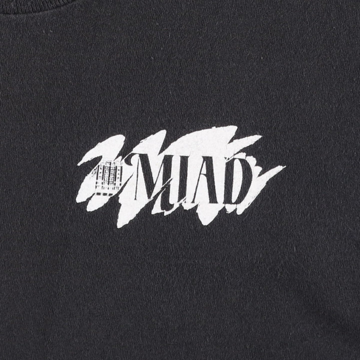 90'S Fruit of the Loom printed T-shirt, made in the USA, men's size L, vintage cotton black type Vintage Second Hand