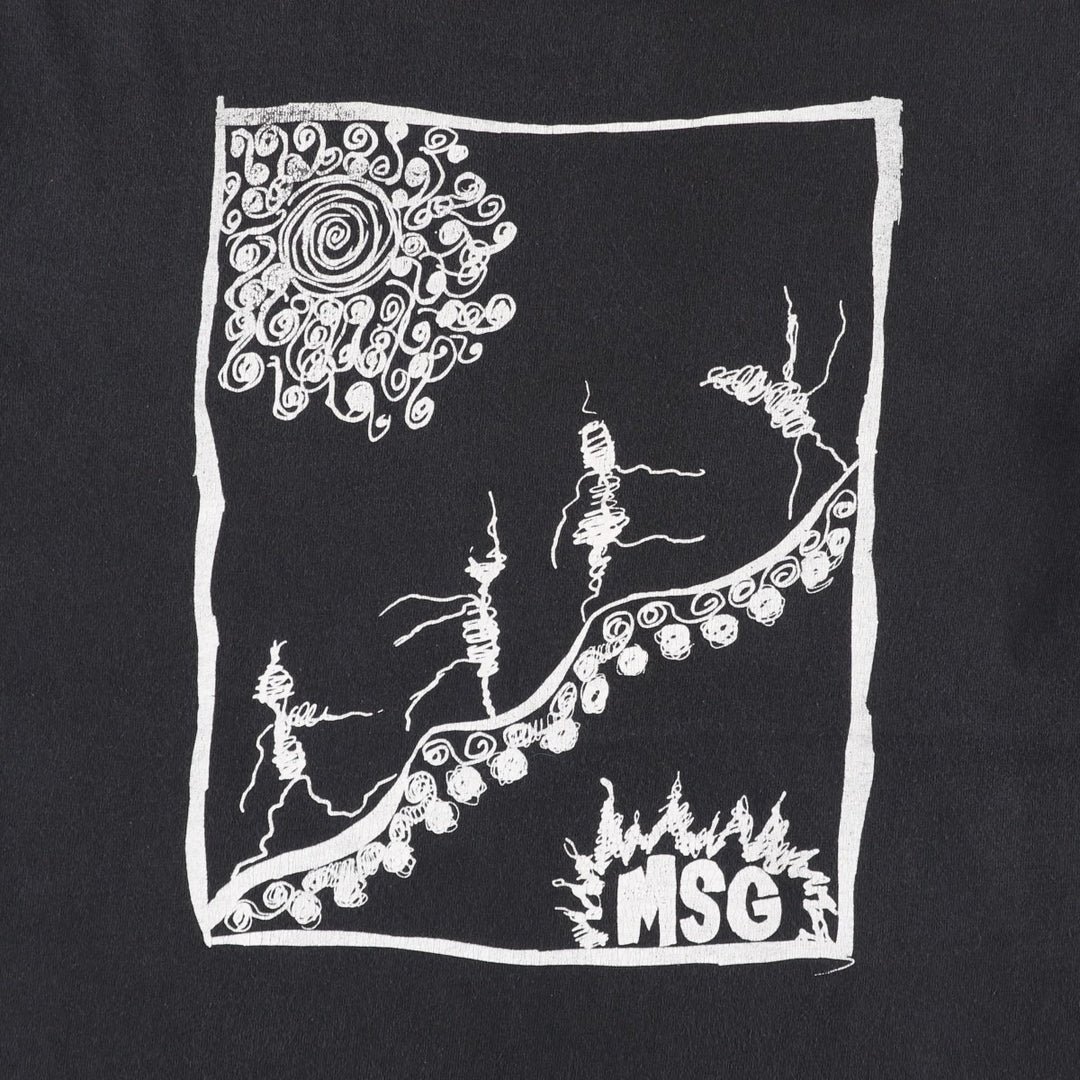 90'S Fruit of the Loom printed T-shirt, made in the USA, men's size L, vintage cotton black type Vintage Second Hand