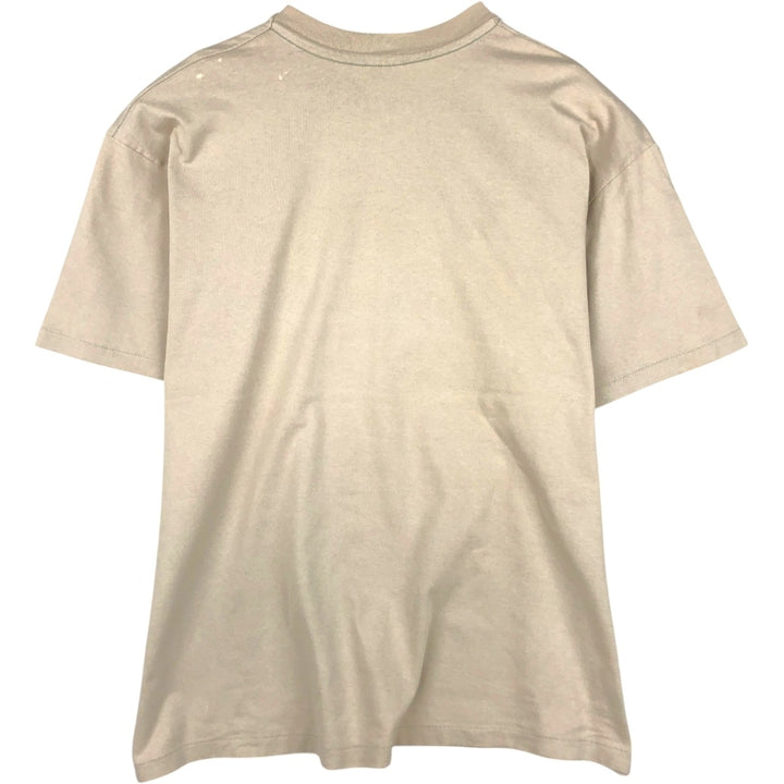 90'S Hanes BEEFY-T Floral Print T-Shirt Made in USA Men's XL Vintage cotton Beige type Vintage Second Hand