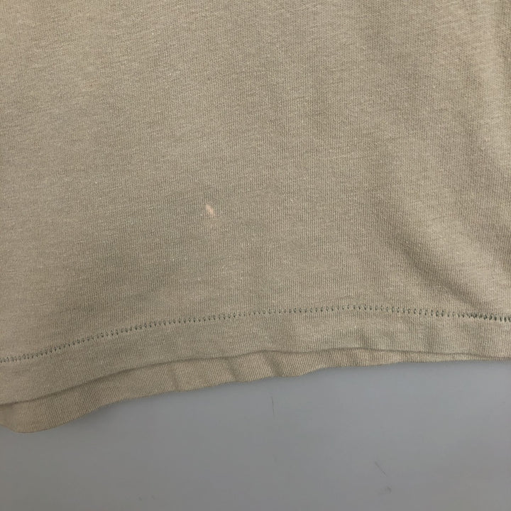 90'S Hanes BEEFY-T Floral Print T-Shirt Made in USA Men's XL Vintage cotton Beige type Vintage Second Hand
