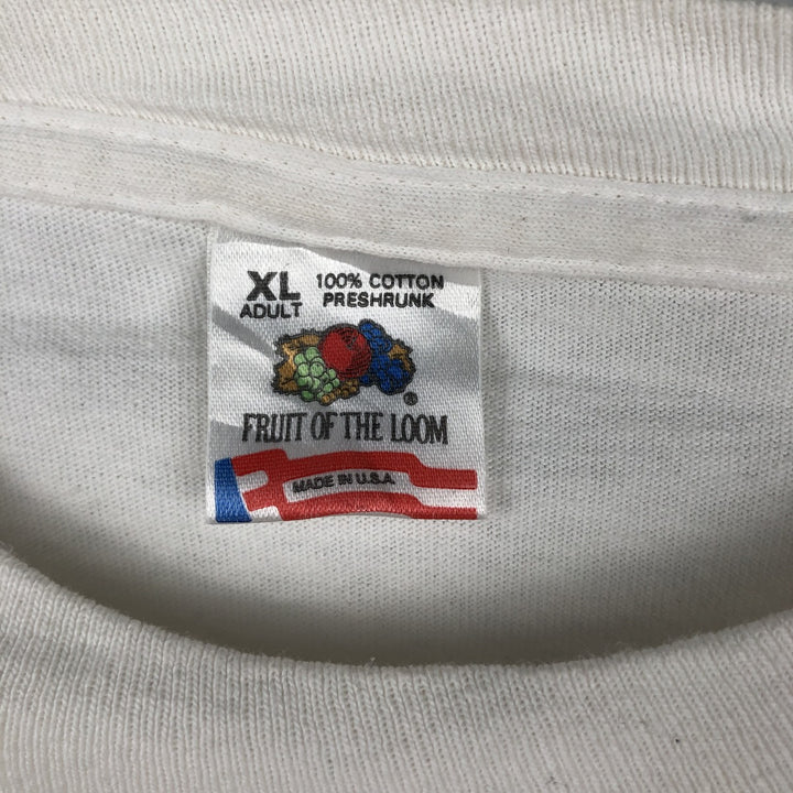 90'S Fruit of the Loom American flag photo t-shirt, made in USA, men's size XL equivalent, vintage. cotton white type Vintage Second Hand