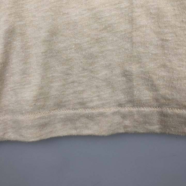 AMERICA Print T-Shirt, Made in USA, Men's XL (approx.) cotton Beige type Vintage Second Hand