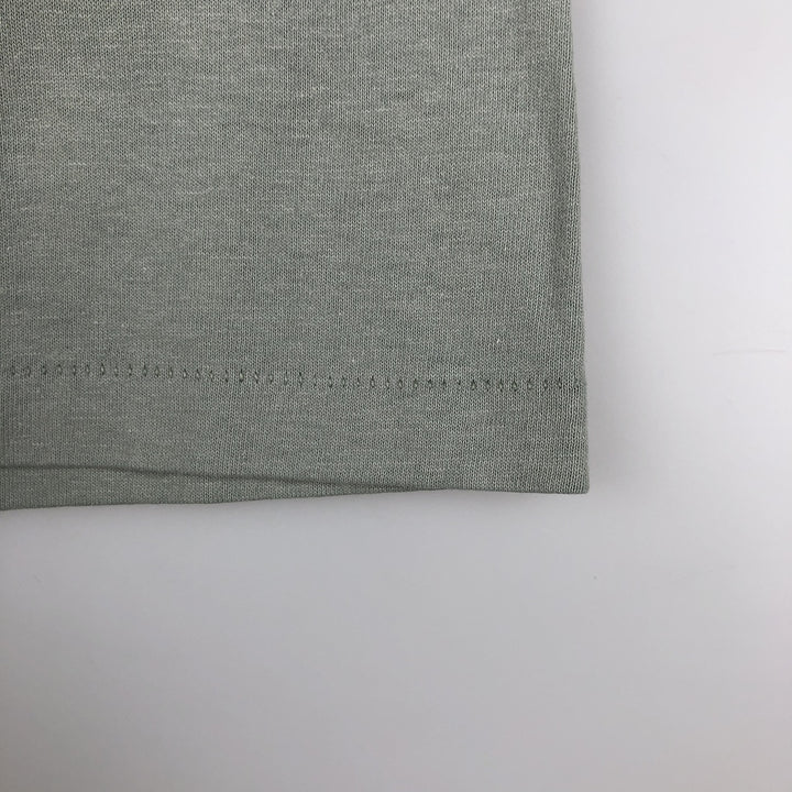 Printed T-shirt, men's size XL cotton Khaki type sage green Vintage Second Hand