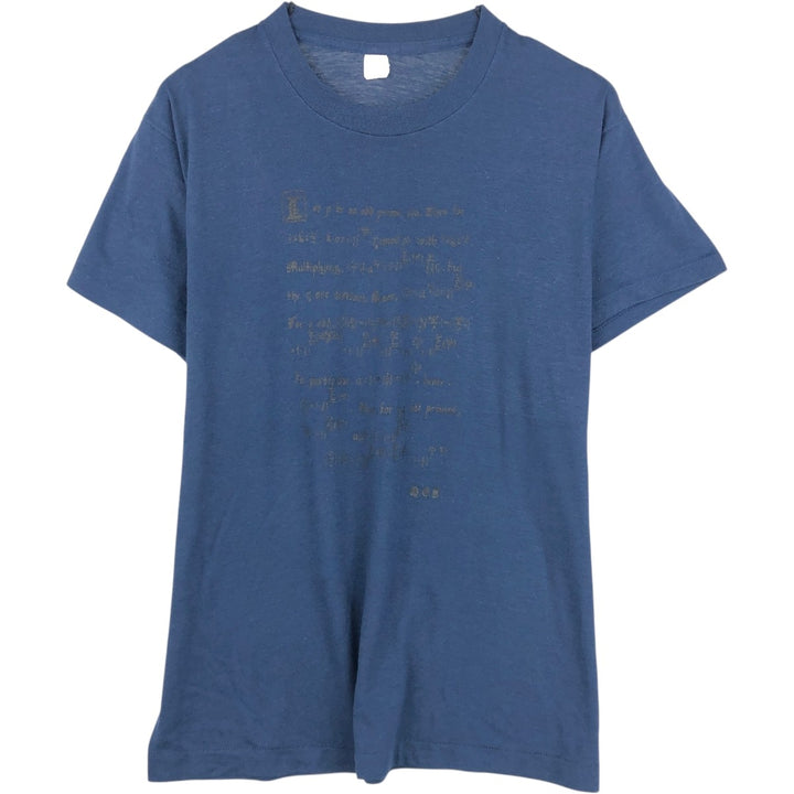 Printed T-shirt, men's size XL unclear navy blue type Vintage Second Hand