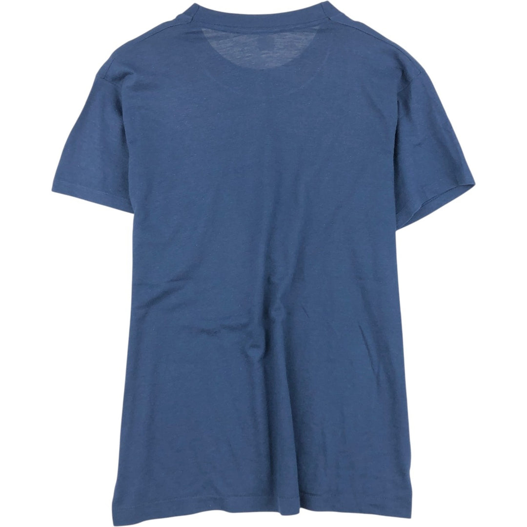 Printed T-shirt, men's size XL unclear navy blue type Vintage Second Hand